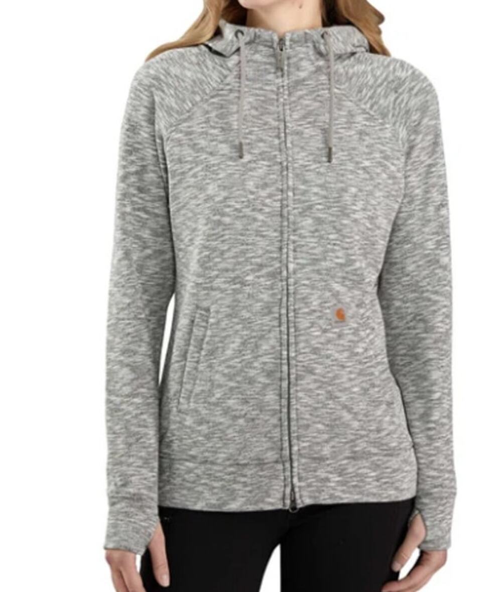 Carhartt Women's Midweight Full-Zip Hoodie Size M Heathered Grey Fleece